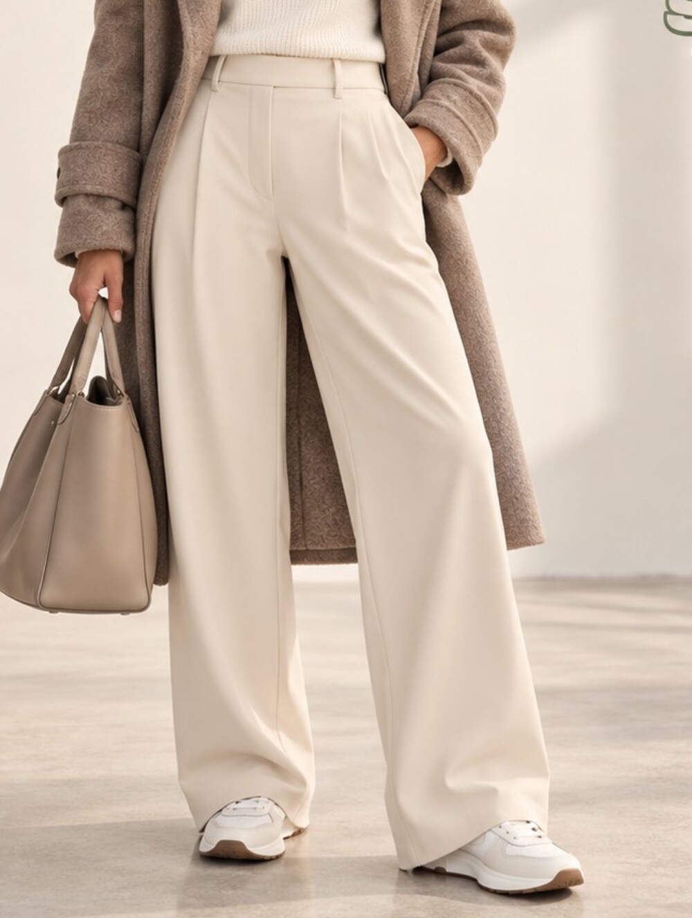 LULULEMON DAYDRIFT HIGH RISE WIDE LEG TROUSER - SHORT | WOMEN'S | COLOR SAND - Picture 2 of 11